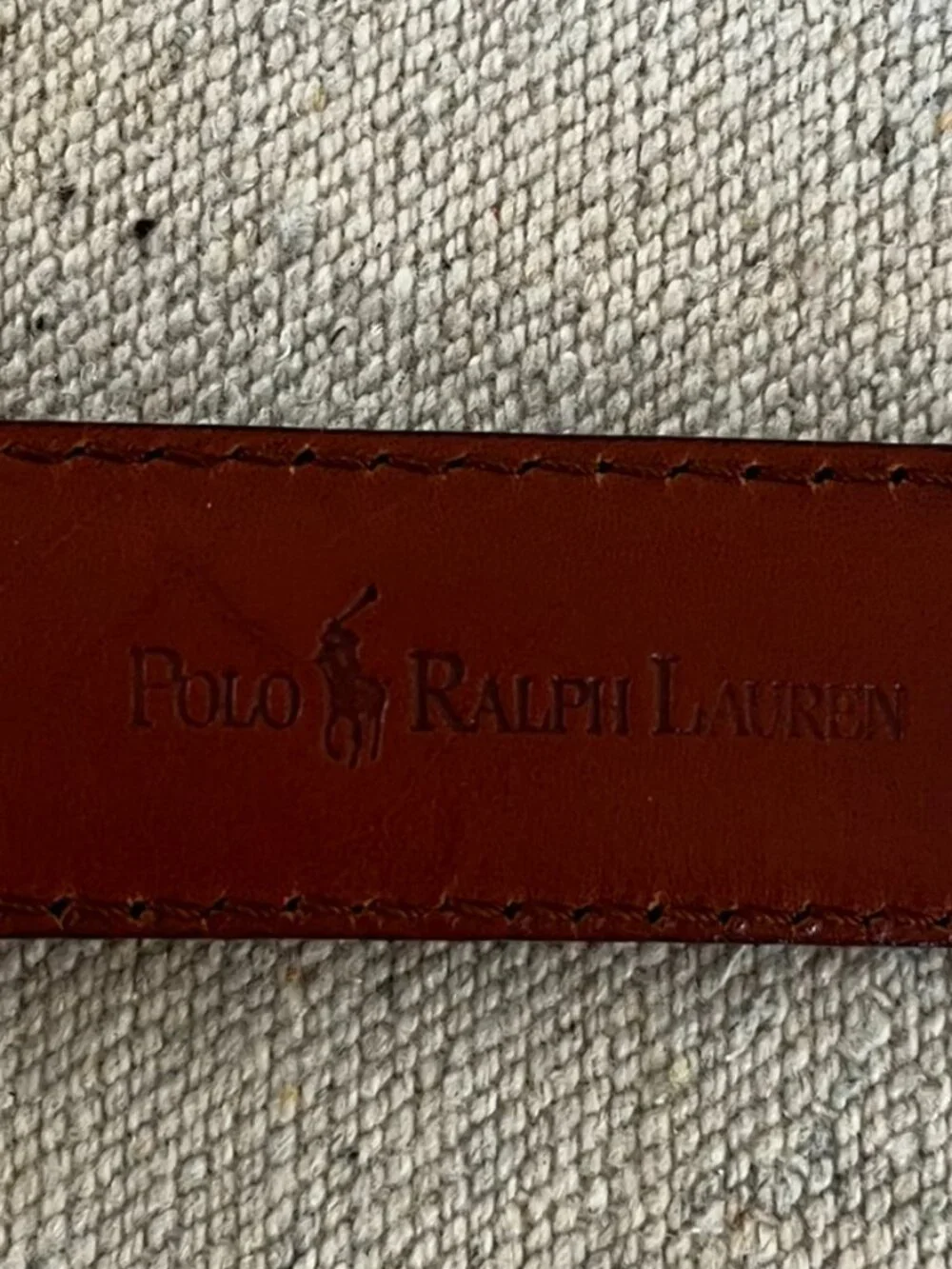 Polo Ralph Lauren Men's Brown Classic Full-Grain Leather Belt Sz 38